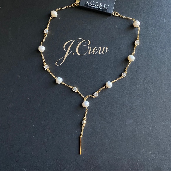 New J Crew Freshwater Pearl Lariat 